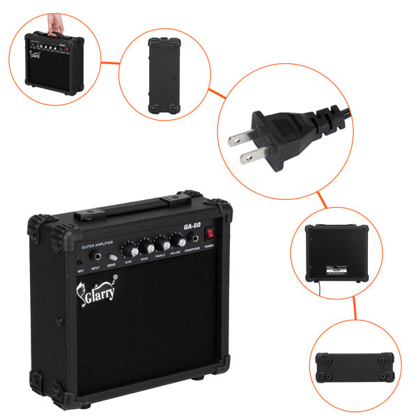 20W Electric Guitar Speaker - Portable Guitar Amplifier