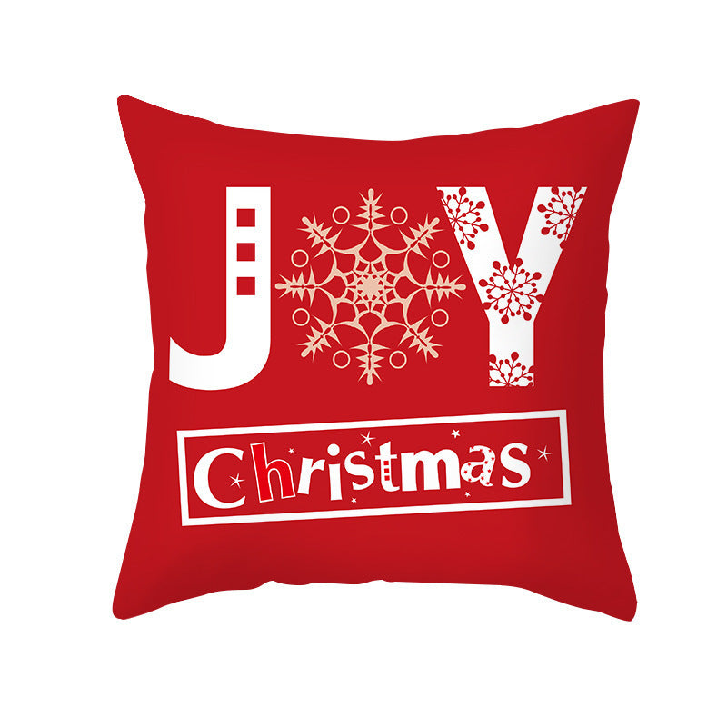 Cartoon Letter Printed French Velvet Cushion Cover