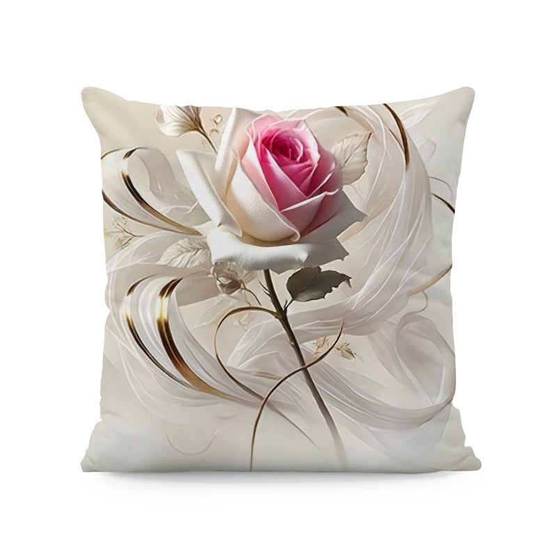 Ink-painting Plum Blossom Yellow Flower Sofa Cushion Cover Without Pillow Core