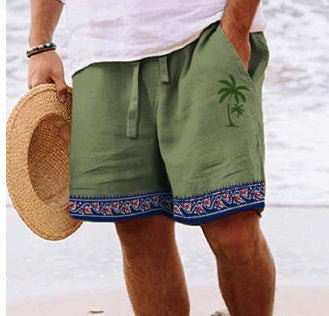 Men's Fashion Personality Cotton Hemp Shorts - Casual Summer Comfort