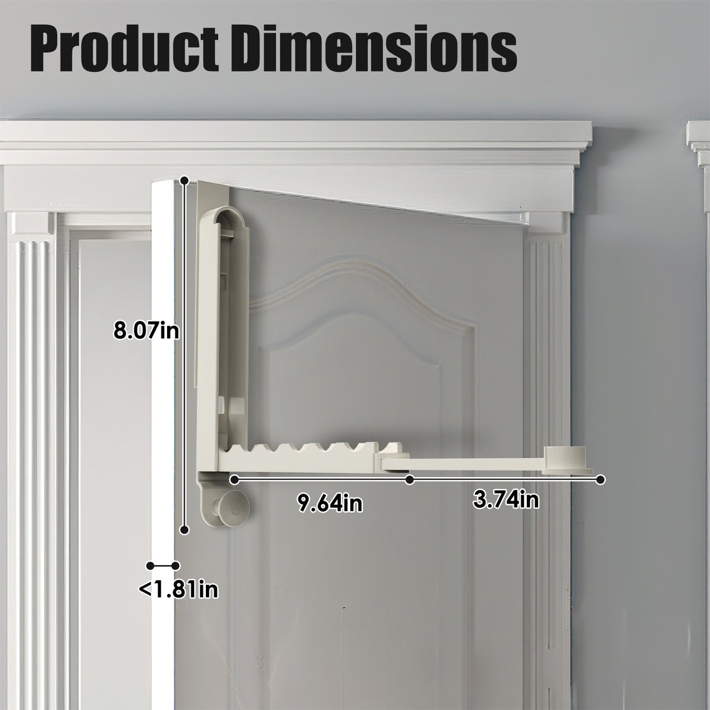 2Pcs Over The Door Hanger Hooks For Clothes Foldable Clothes Drying Rack For Laundry Coats Towels Portable Clothing Hanger Hook For 1.81In Thickness Door Maximum