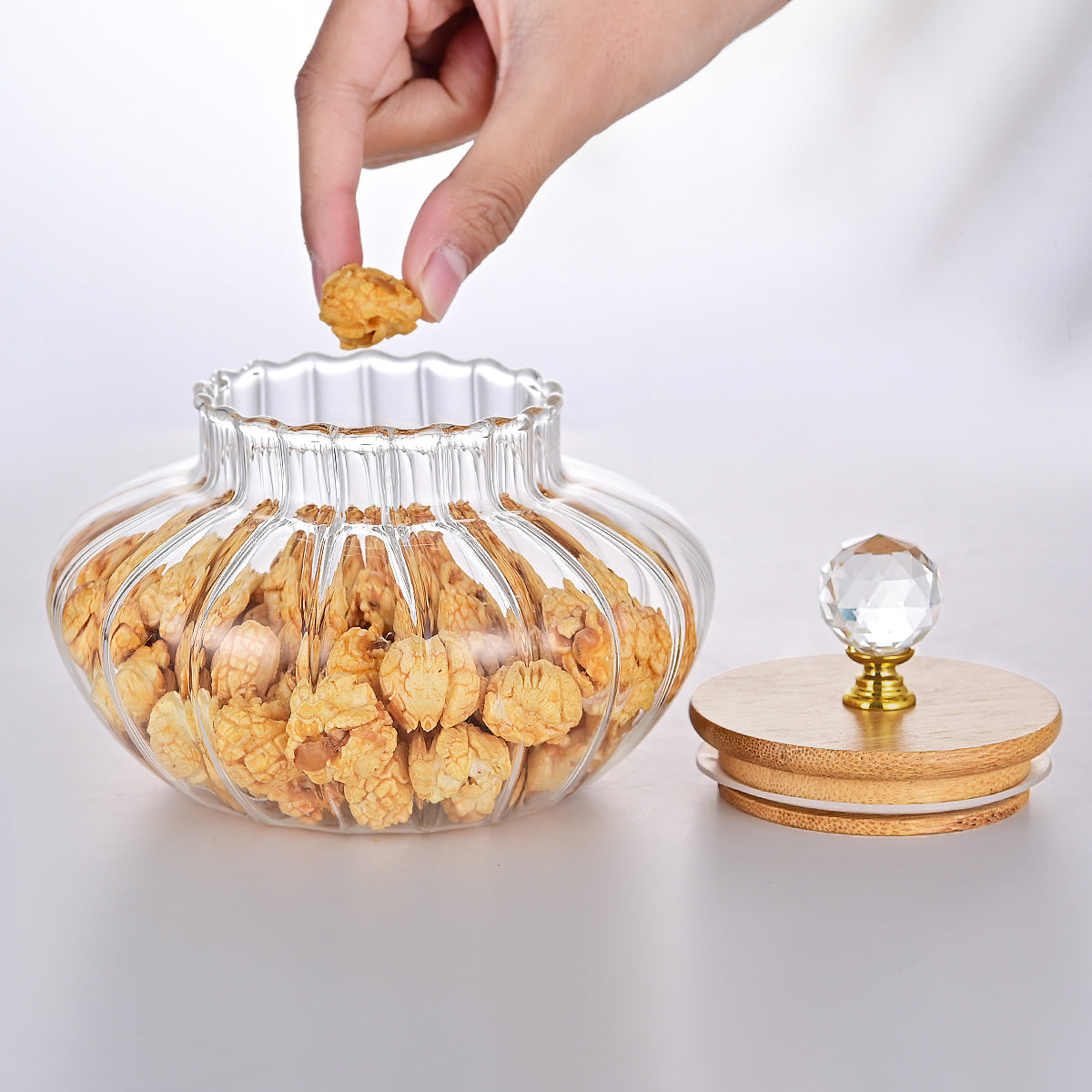 1Pcs High Borosilicate Glass Strip Sealed Jar,Kitchen Storage Jar, Coffee Jar