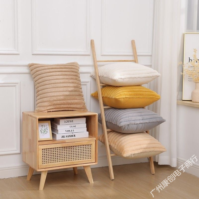 Soft Plush Pillow Lumbar Cushion Cover