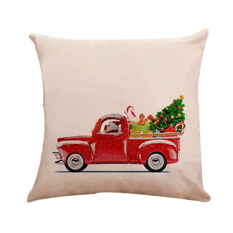 New Christmas Themed Linen Cushion Pillowcase