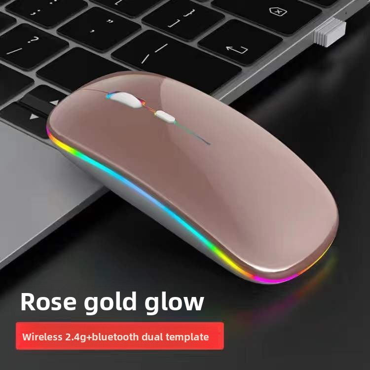 Bluetooth Dual-Mode Wireless Mouse - 2.4G + Bluetooth Rechargeable Silent Mouse