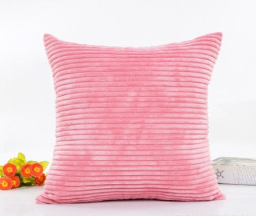 2.5 corn strips corduroy plush plain hug pillowcase cushion set without core