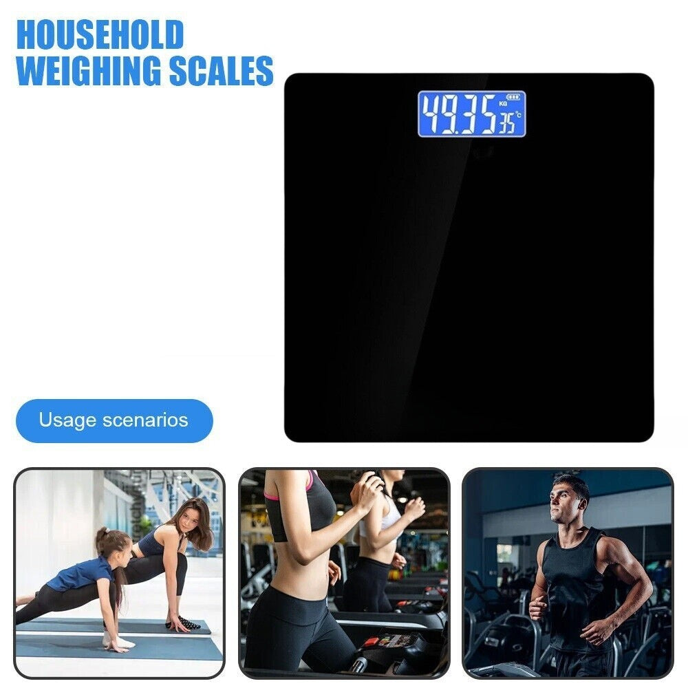 Digital Bathroom Scale - High Precision Electronic Body Weight Scale with LED Display