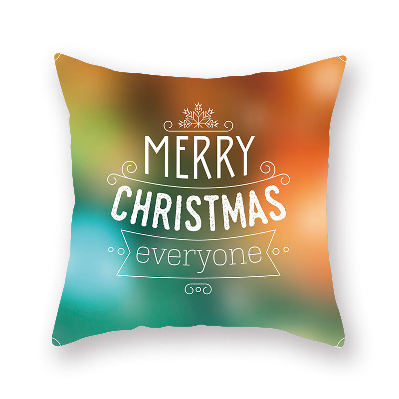Christmas new peach skin cushion pillowcase