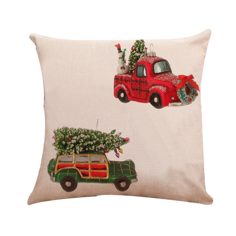 New Christmas Themed Linen Cushion Pillowcase