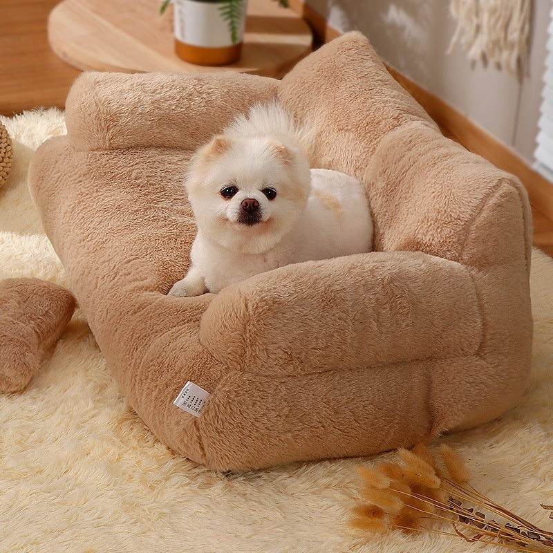 Flannel Warm Large Cat Sofa - Universal Pet Kennel Bed for Cats and Small Dogs