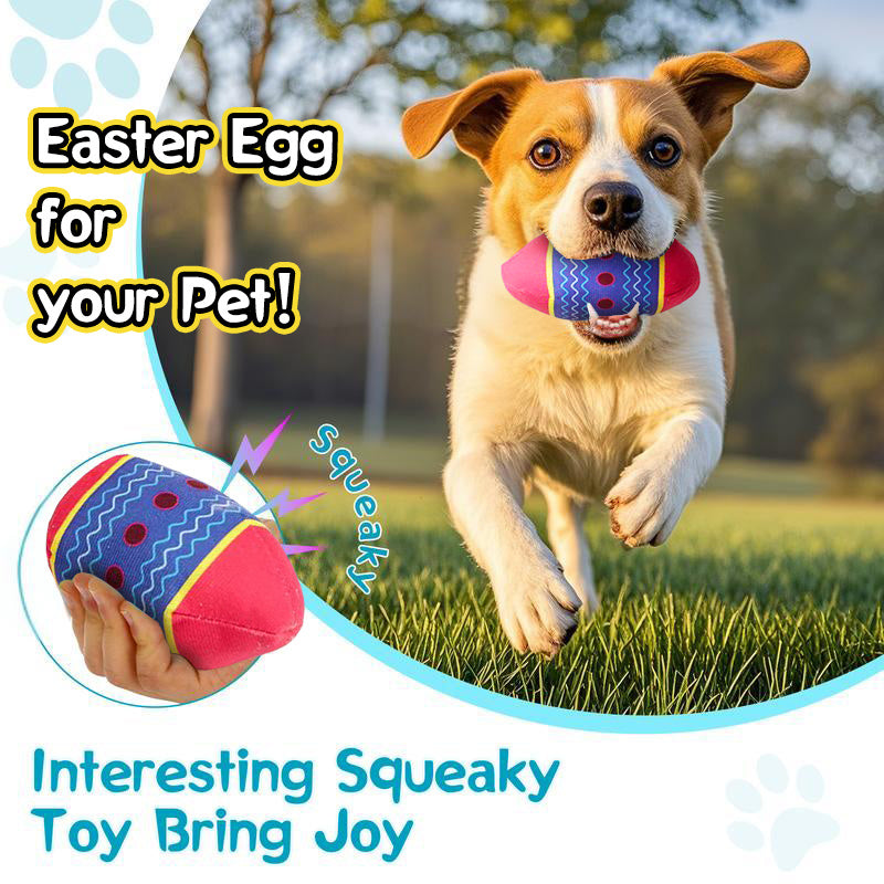Easter Egg Toys for Pet - Interactive Dog Egg Toy with Squeaky Sound for Aggressive Chewers