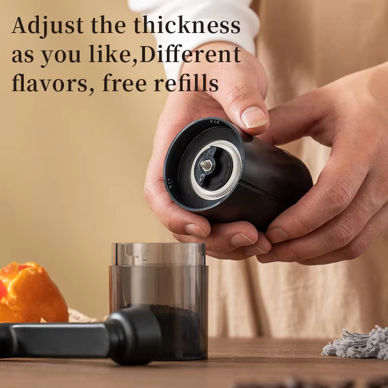 Manual Coffee Bean Grinder - Portable Hand Crank with Adjustable Grind Settings