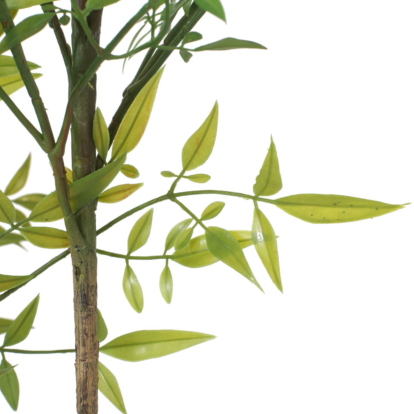 120cm artificial nandina plant with green polyethylene leaves and brown stem