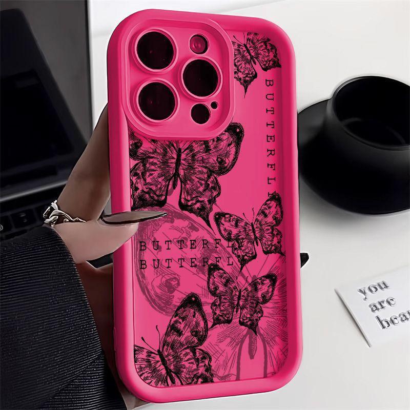 Vintage Butterfly iPhone Case - Transparent Shockproof Protection