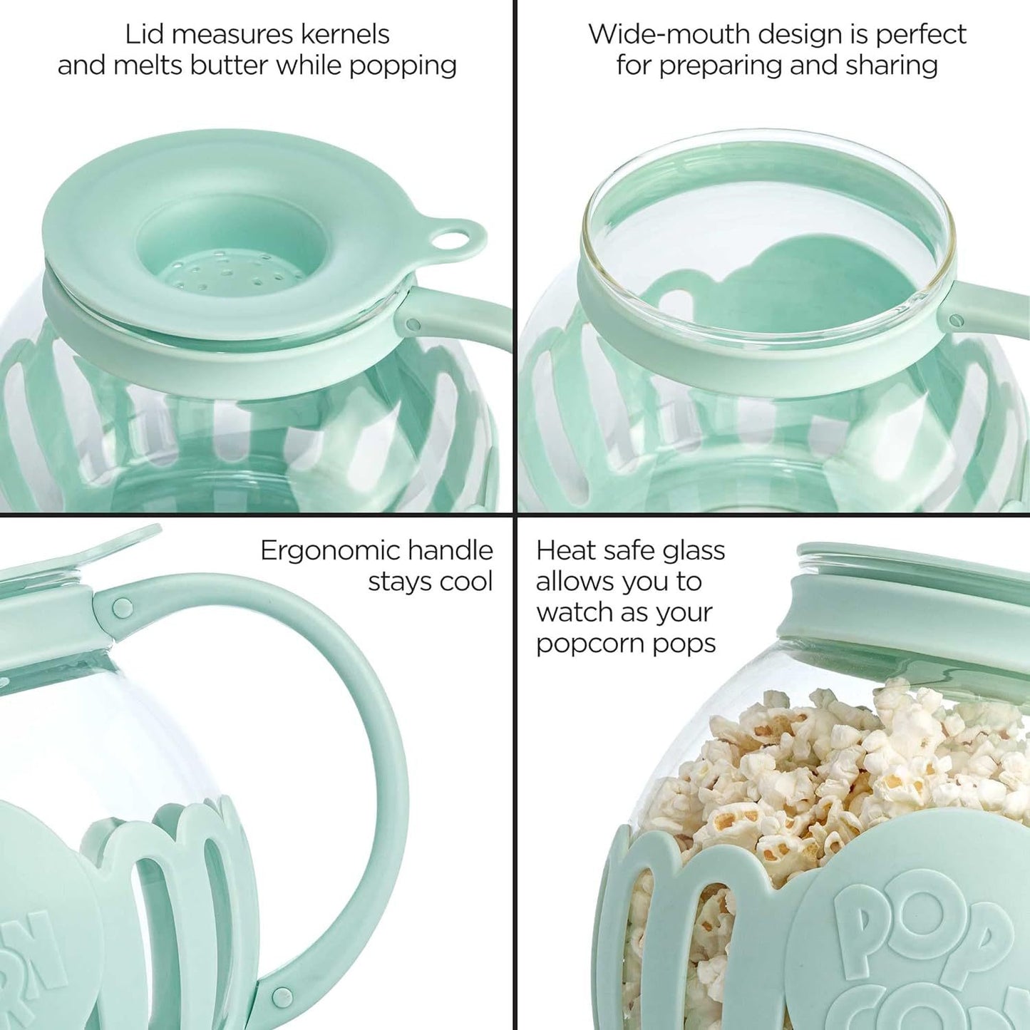 Glass Microwave Popcorn Popper