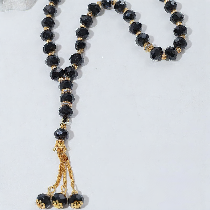 33 Crystal Beaded Prayer Beads - Sapphire Blue Meditation Set