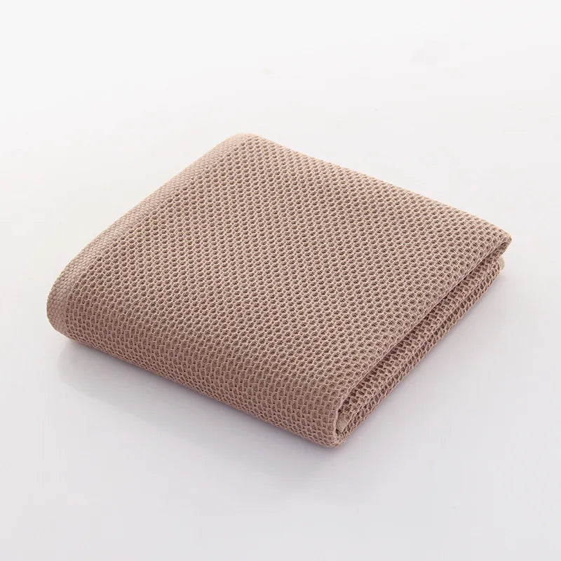 Serviettes de Bain Gaufrées 100 % Coton | Ensemble de Serviettes Absorbantes à Séchage Rapide pour Maison et Hôtel