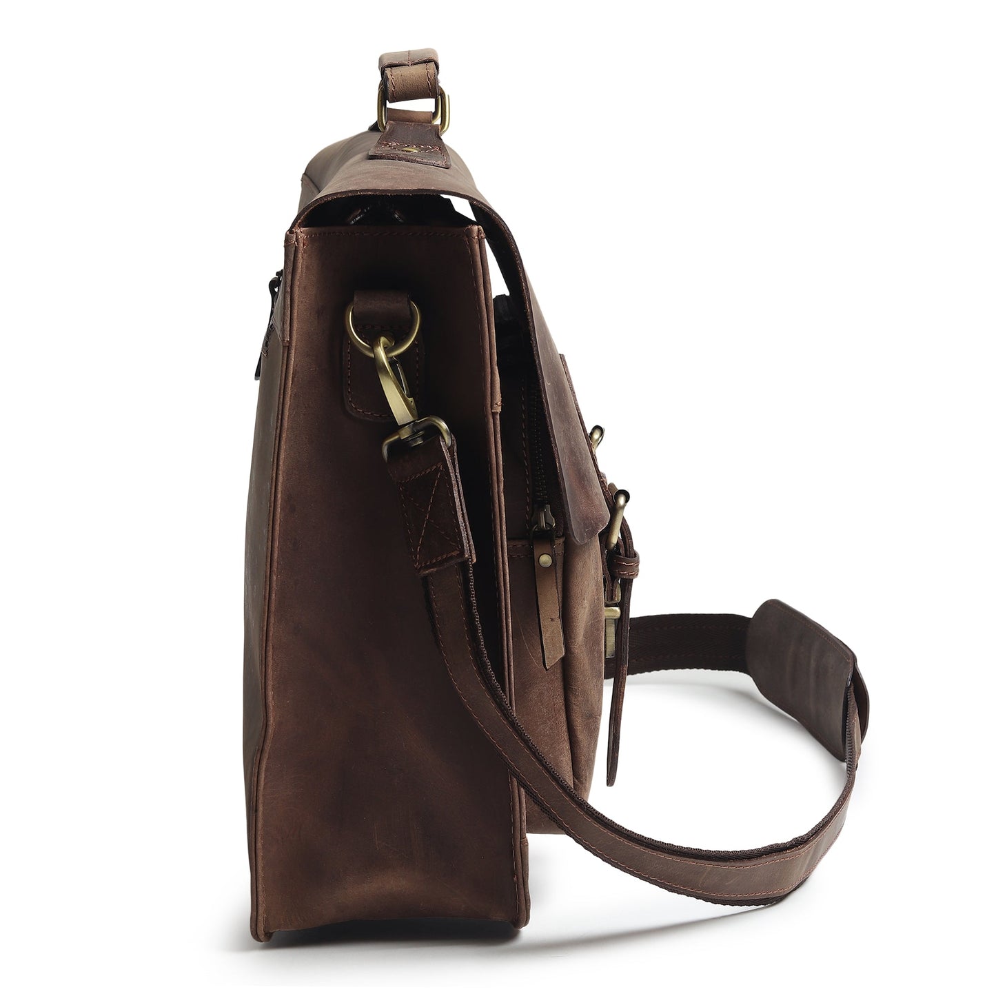 Sac bandoulière en cuir de buffle