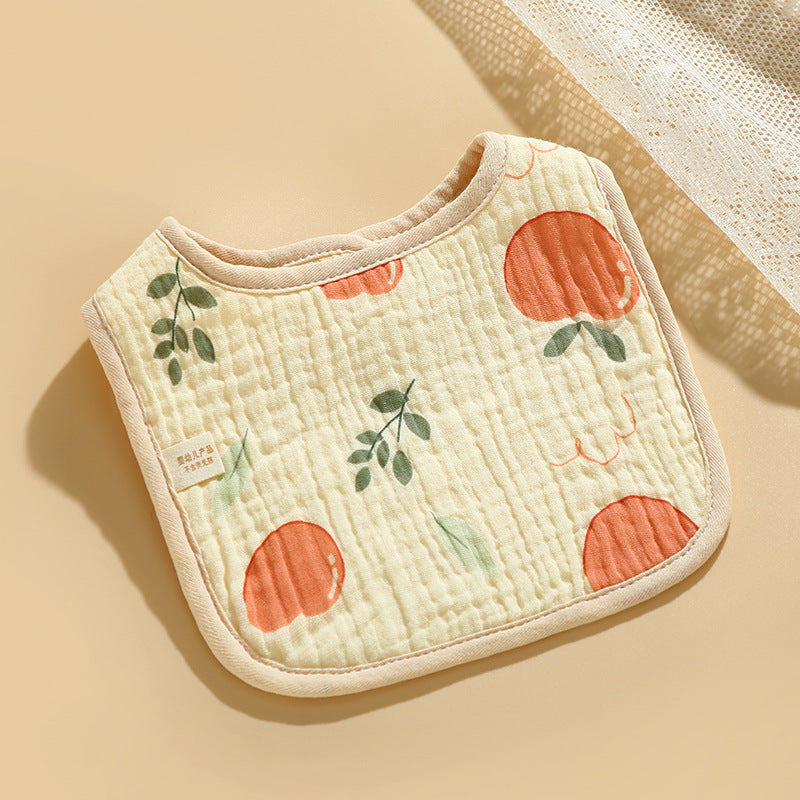 Baby Bib Set - 6-Layer Cotton Anti-Spill Round Bibs