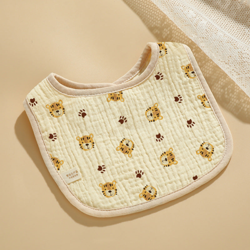 Baby Bib Set - 6-Layer Cotton Anti-Spill Round Bibs