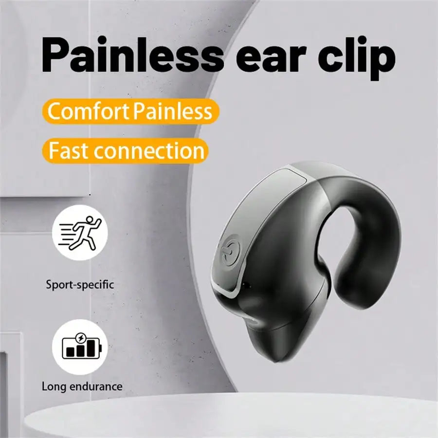 Clip-On Wireless Earbuds – Mini Ear Hook, Noise Cancellation, Universal Controls, Sport-Ready