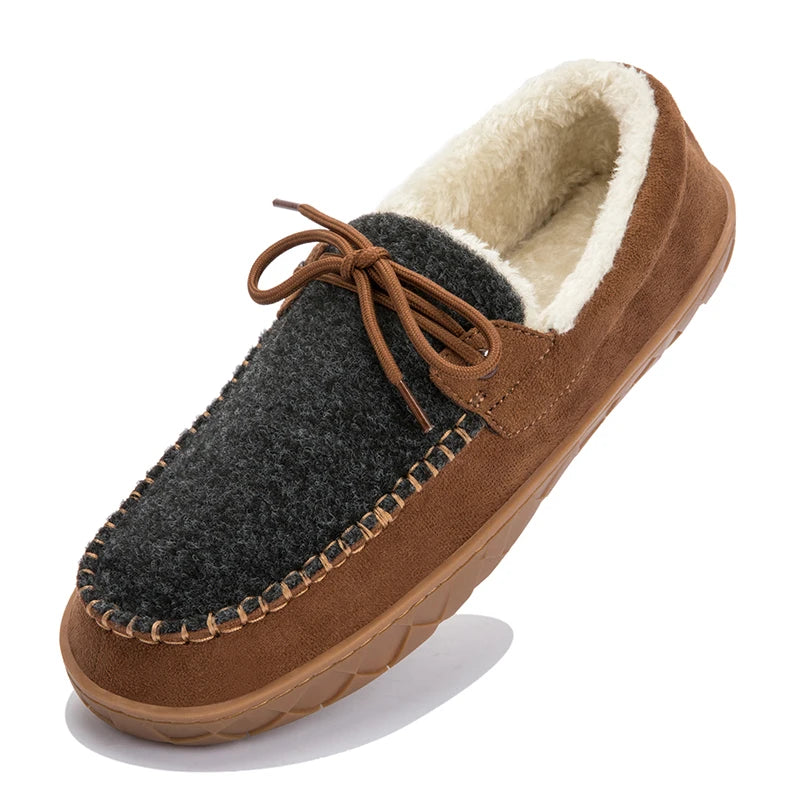 Big Size 49 50 Men Loafers Shoes Warm Home Soft Slippers Leather Business Men Moccasins Shoes Breathable Slip on Driving Shoes