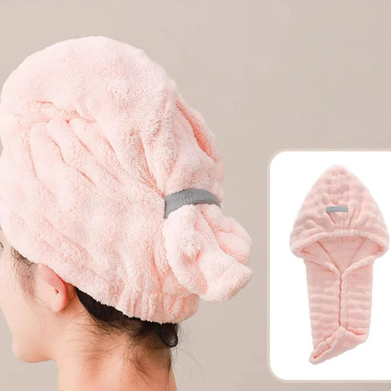 1PC Microfiber Quick Dry Hair Wrap Bonnet Super Absorbent Soft Hair Towel