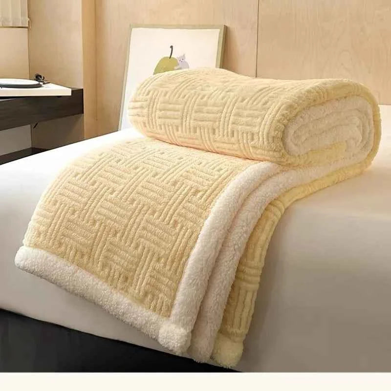 Autumn And Winter Thickened Blanket Suitable For Bedroom Living Room Office Leisure Blanket warm and soft multi-size