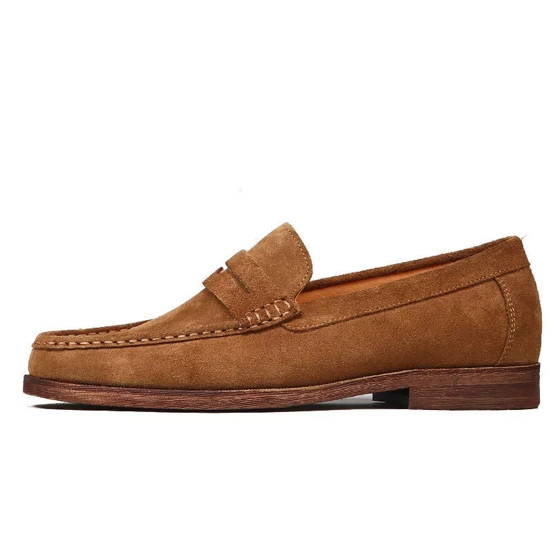 Mocassins en daim de vache pour hommes | Mocassins de conduite légers style britannique classique