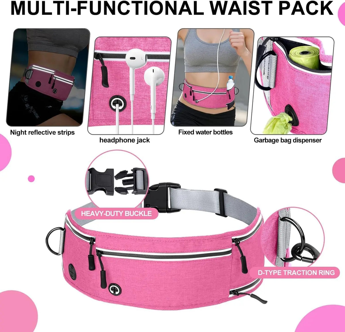 Hands-Free Running Dog Leash, Shock-Absorbing