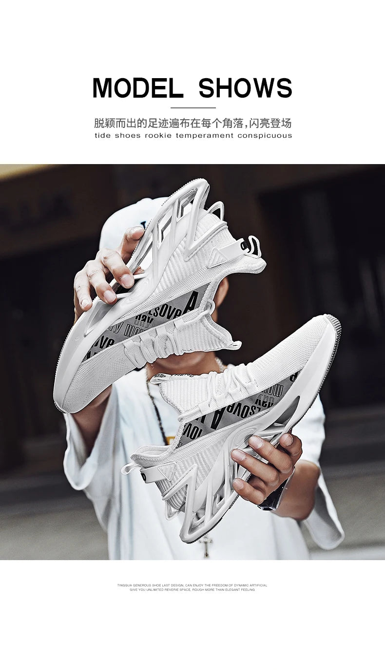 Baskets décontractées unisexe respirantes — Chaussures de course légères et tendance
