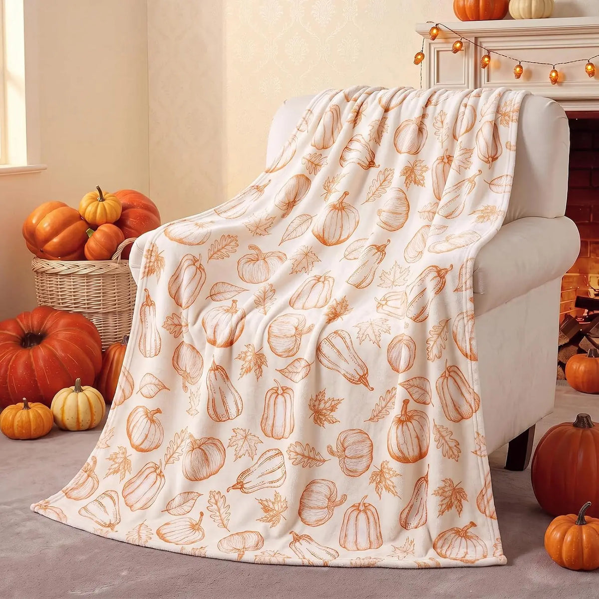 Halloween Throw Blanket Ghost Fleece Flannel Blanket Goth Halloween Soft Cozy Plush Blankets for Couch Bed Sofa Pink Spooky Decor 60"X50"