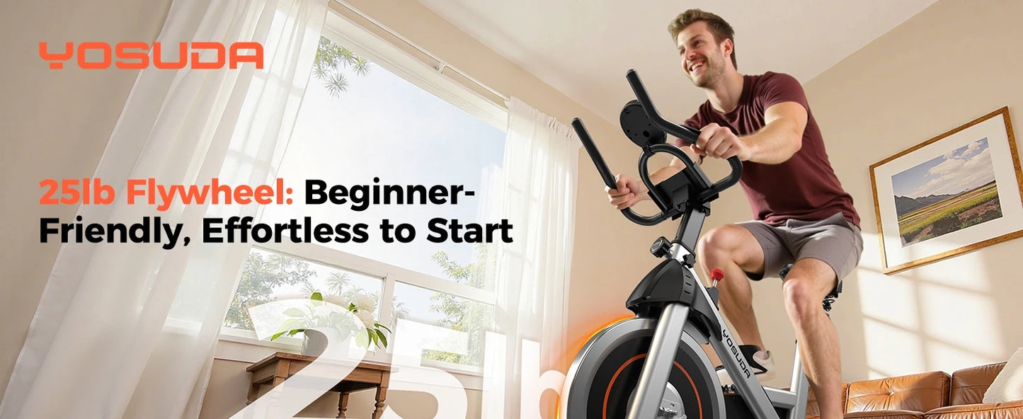 YOSUDA Indoor Cycling Bike | Stationary Exercise Bike with App & LCD Monitor