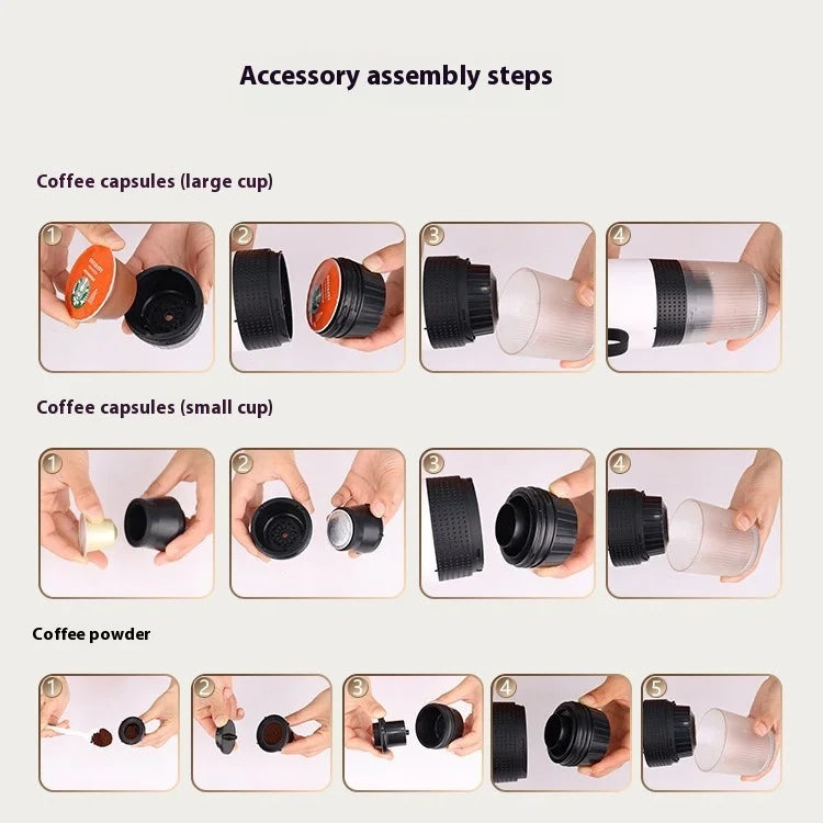 Multifunctional 3-in-1 Portable Espresso Machine | Car Home Camping American & Italian Style