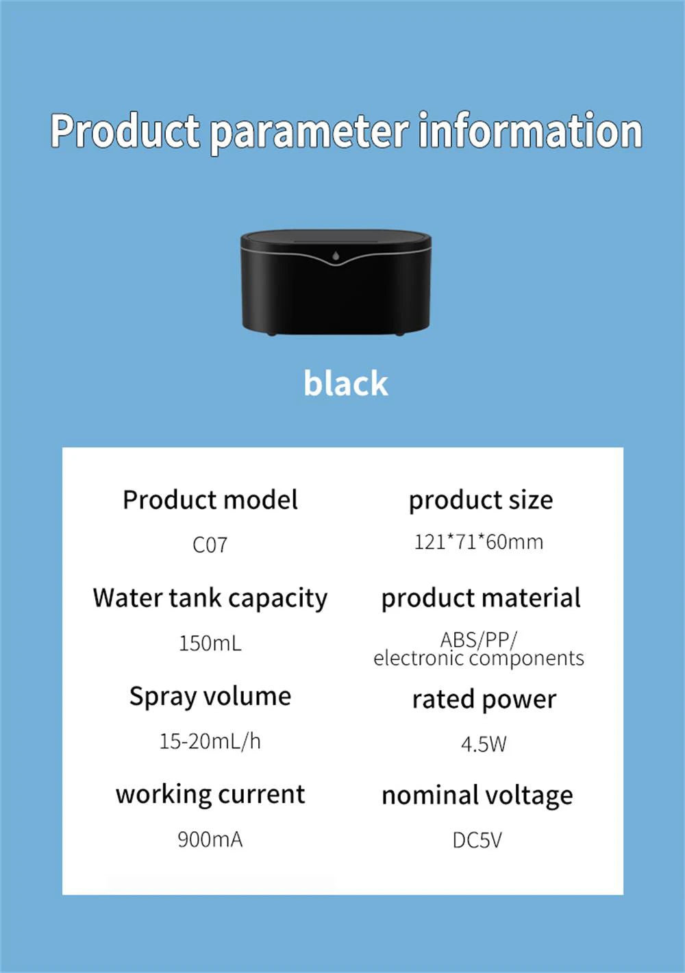Flame Aroma Humidifier with LED Light, Essential Oil Diffuser