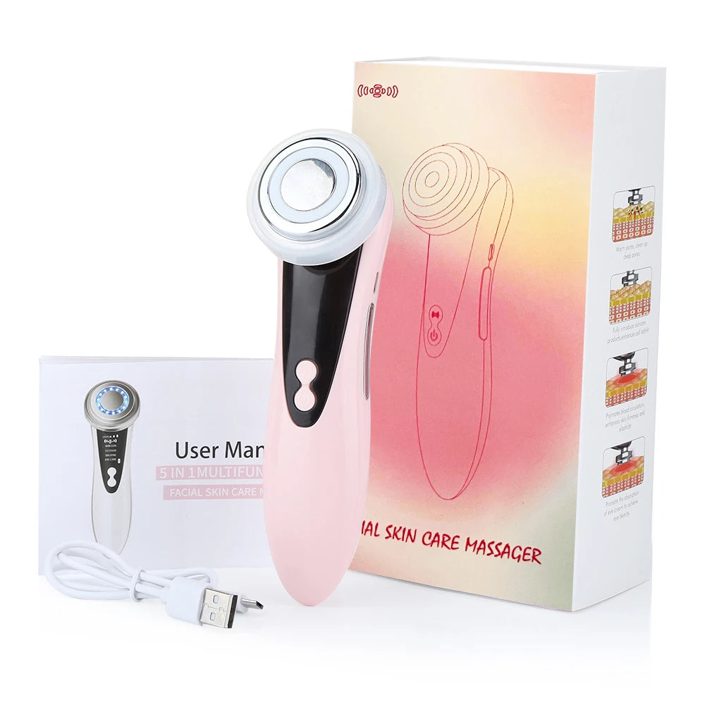4-in-1 Facial Cleansing Brush with LED Light Therapy