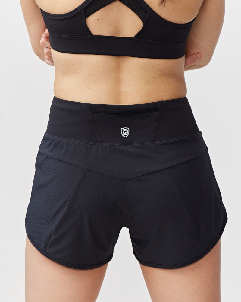 Short de running taille haute Sheva pour femme