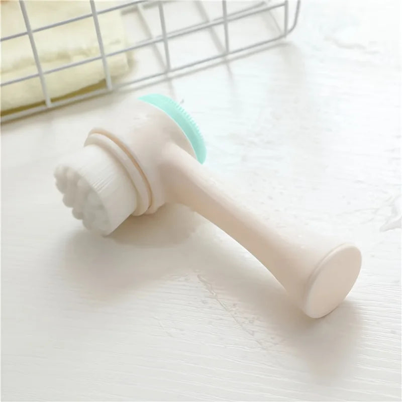 Double-Sided Silicone Facial Cleansing Brush