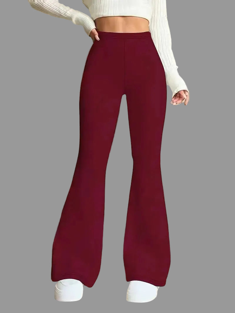 Women's High-Waisted Yoga Flared Pants — Stretchy Fitness Leggings