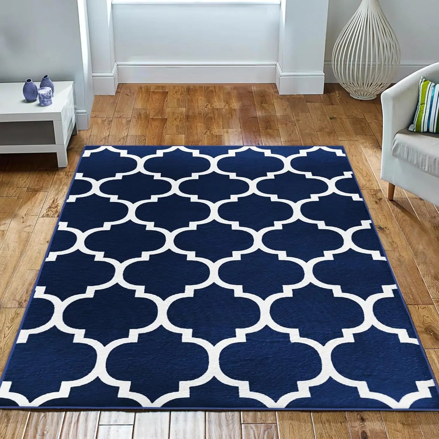 VIKAMA Geometric Style Living Room Carpet – Durable Slip-Resistant Rug for Sofa, Bedroom & Coffee Table