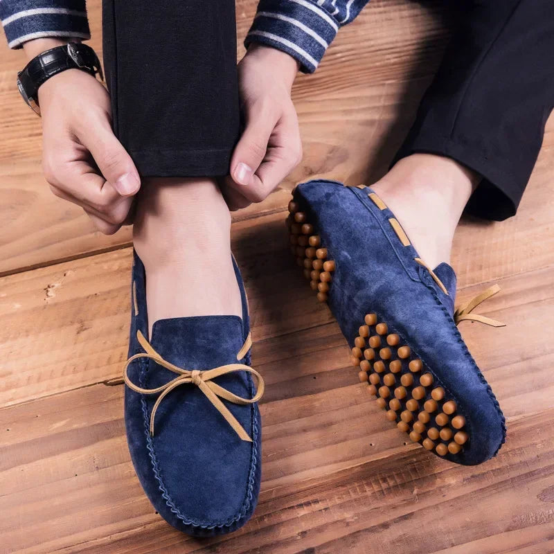 Mocassins italiens en cuir pour homme | Mocassins de conduite de luxe à enfiler