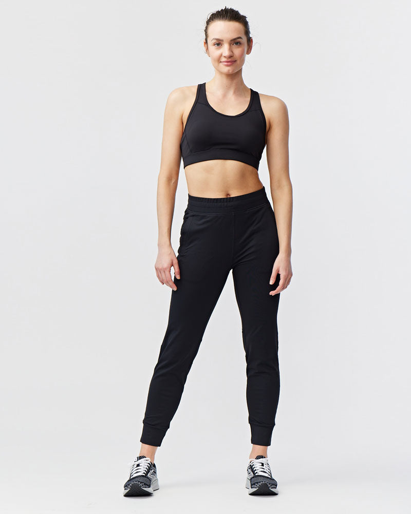 Valia - Pantalon de jogging noir pour femme