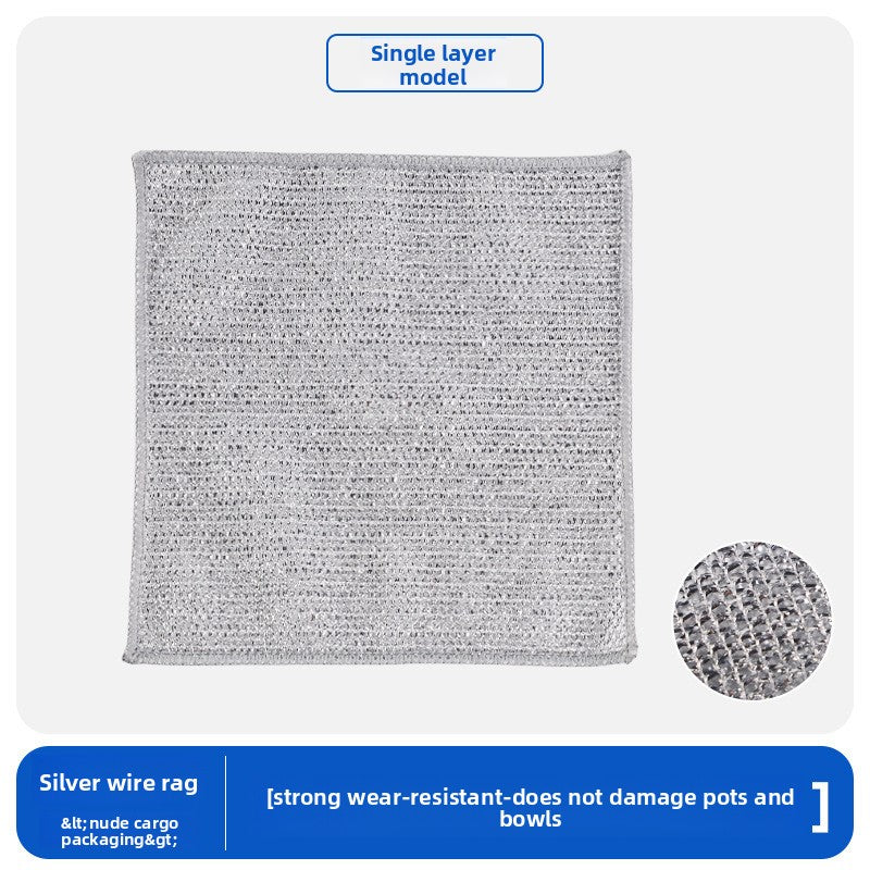 Thickened Edge-Locking Dishcloth