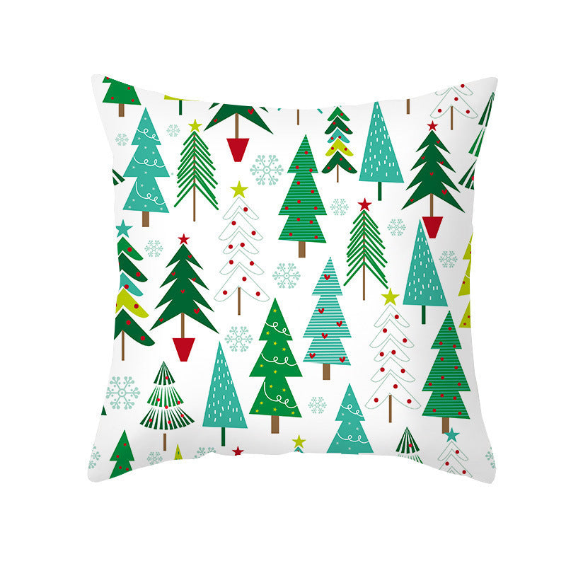 Cartoon Letter Printed French Velvet Cushion Cover