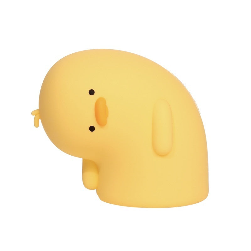 Cute Duck LED Night Light - USB Rechargeable Silicone Lamp Touch Soft Mood Light for Children