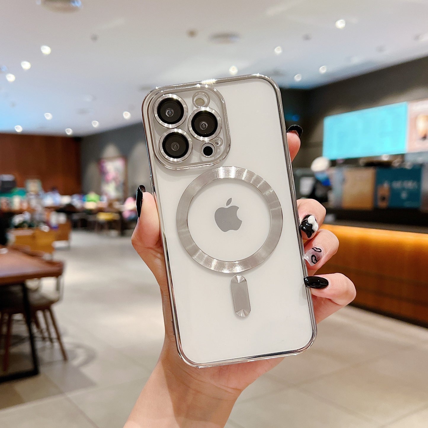Magnetic Electroplated iPhone Case - Premium Transparent Design iPhone 16 Pro Max