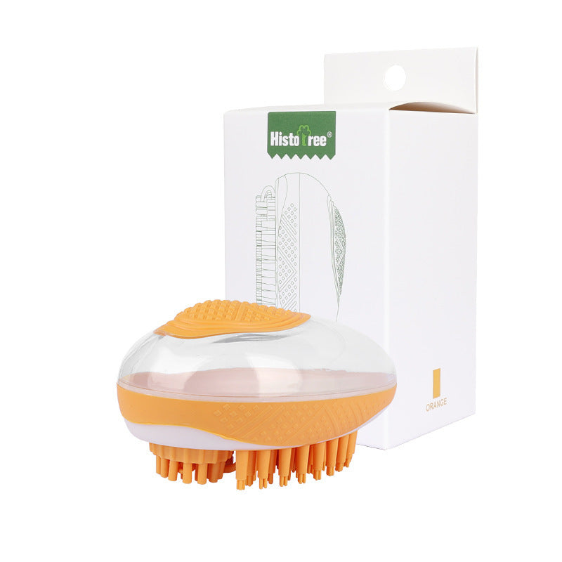 Dog Cat Bath Brush 2-in-1 - Pet SPA Massage Comb with Soft Silicone for Grooming & Shower