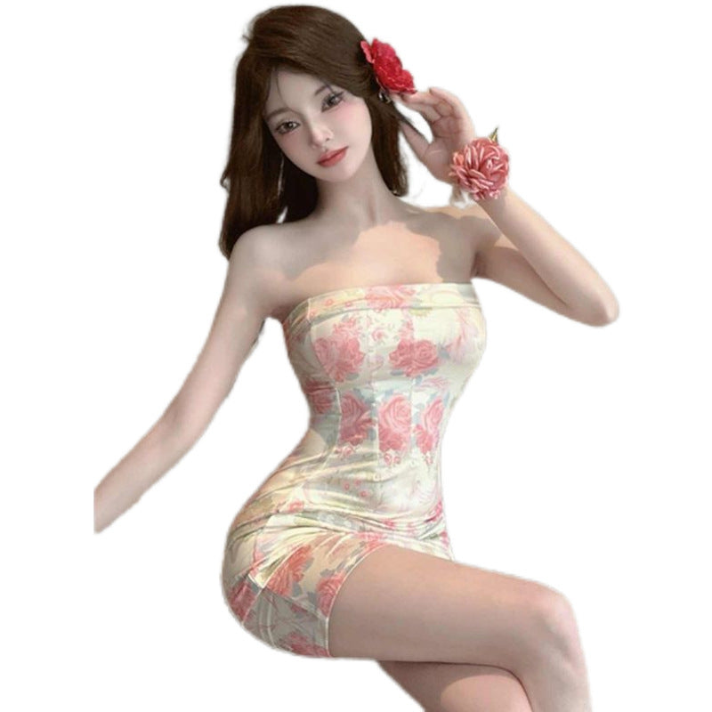 Sweet Floral Tube Top Dress - Sexy Summer Style for Women