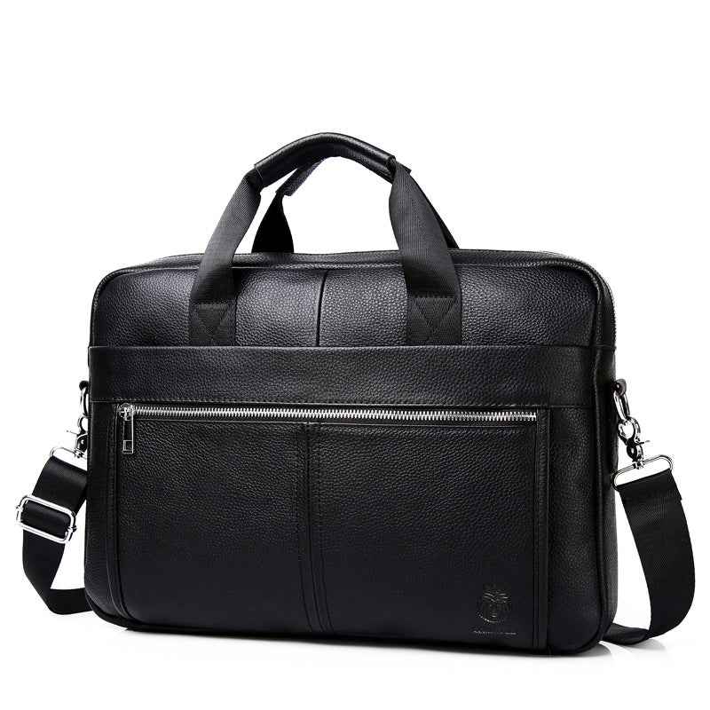 Men's First Layer Cowhide Portable Briefcase