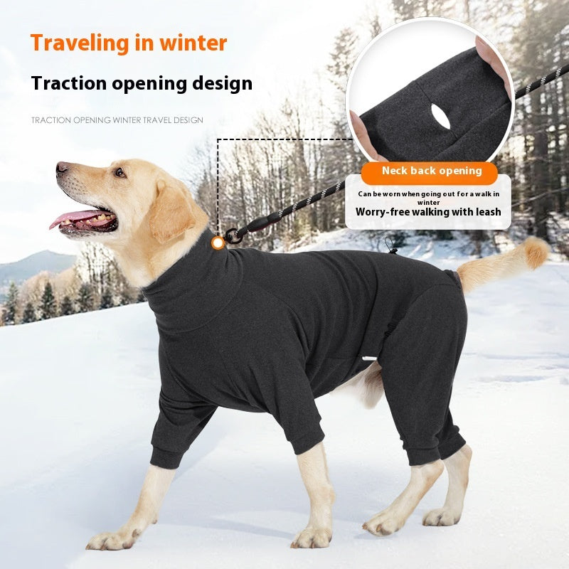 Dog Four-Legged Clothes - High Collar Warm Cold-Proof Polar Fleece Winter Coat